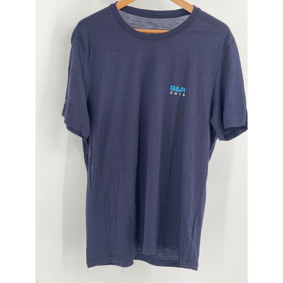 Icebreaker T Shirt Butterfield Robinson Men XL‎ Blue Merino Wool Short Sleeve - Picture 2 of 11